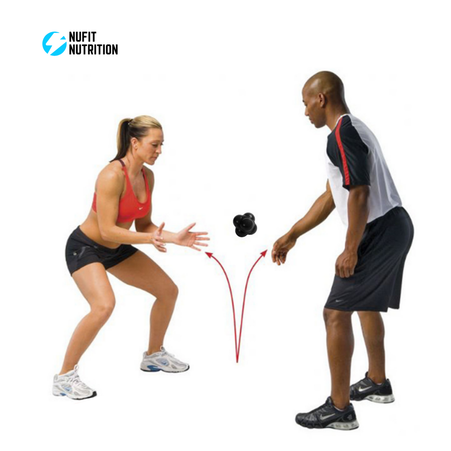 NuFit Sports Reaction Speed and Agility Training Ball - Baseball, Soccer, Volleyball, Basketball, and Tennis Reflex Trainer Equipment One Size