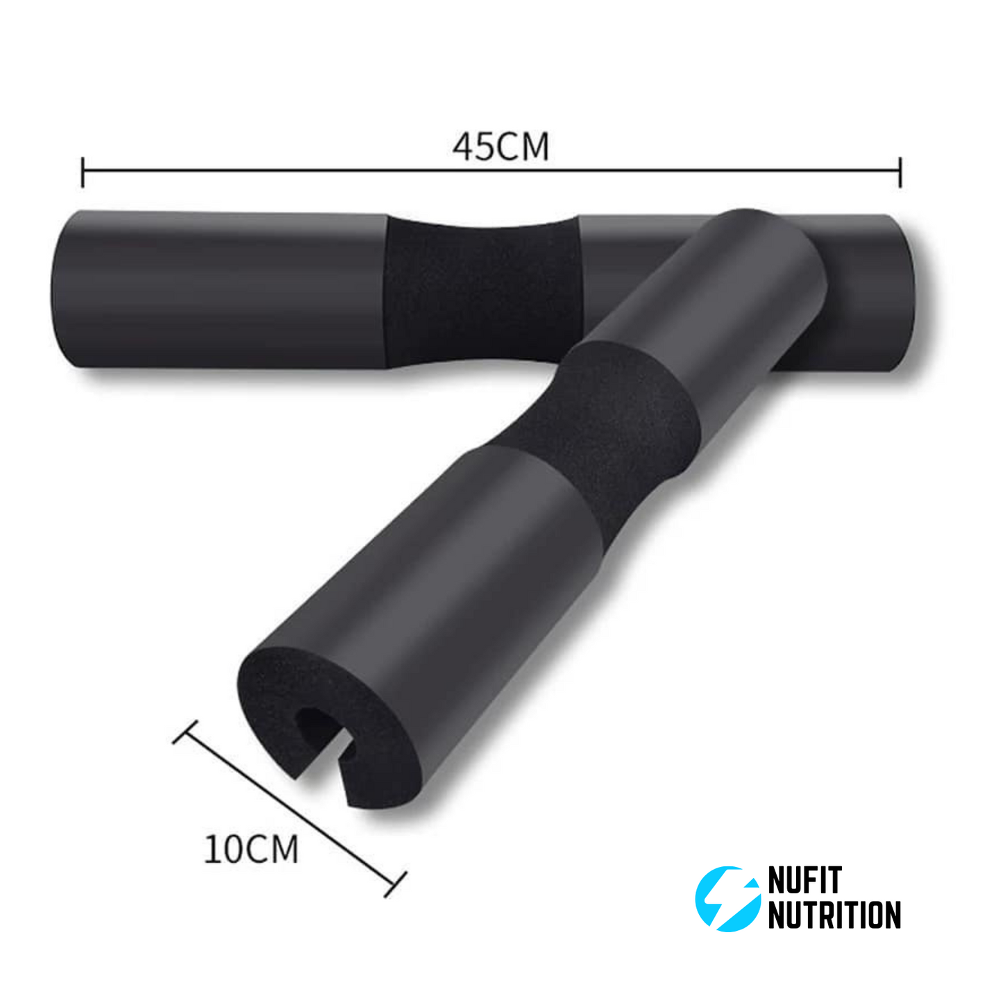 NuFit Squat & Hip Thrust Pad for Leg Day - Home Gym Barbell Pad for Squats & Lunges - Neck & Shoulder Support, Booty Work Secure and Stable - Dense padding for Comfy Glute Bridges, Smith Machine and Olympic Bar