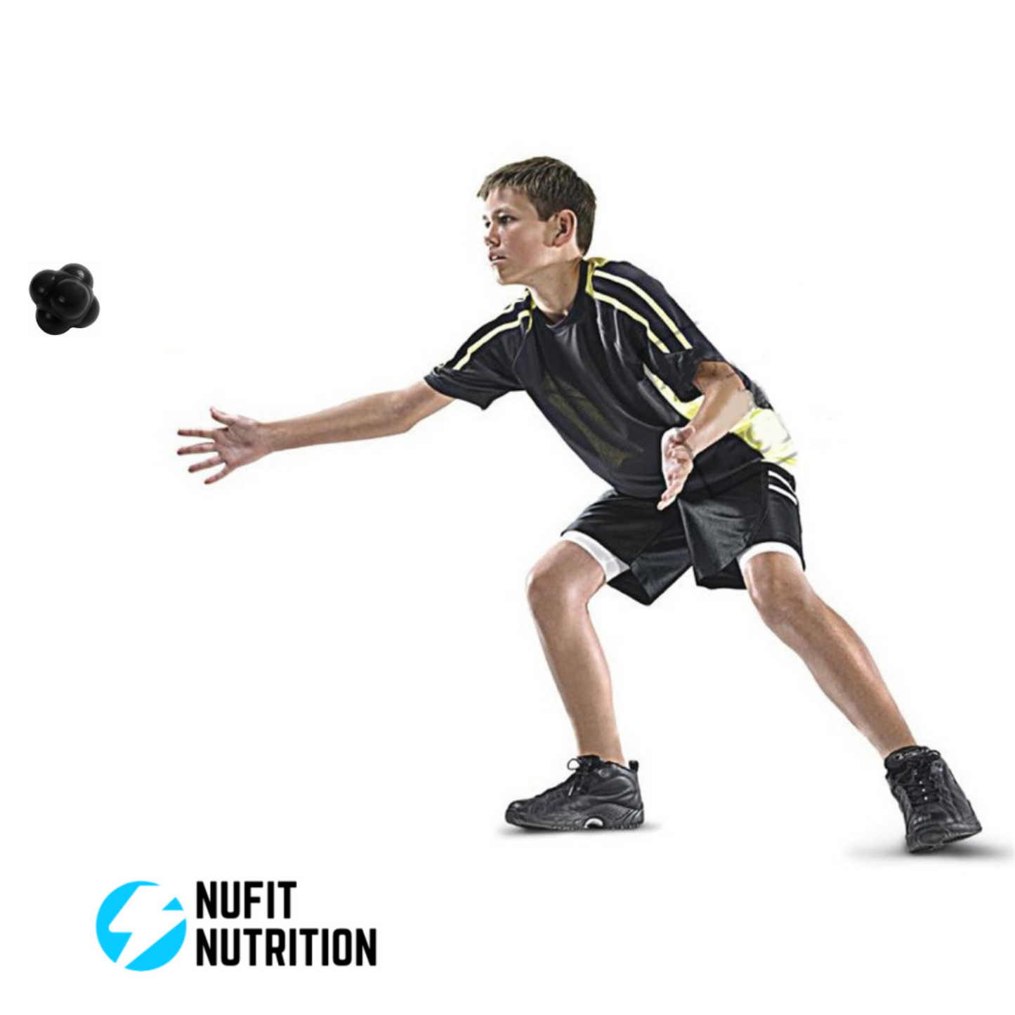 NuFit Sports Reaction Speed and Agility Training Ball - Baseball, Soccer, Volleyball, Basketball, and Tennis Reflex Trainer Equipment One Size