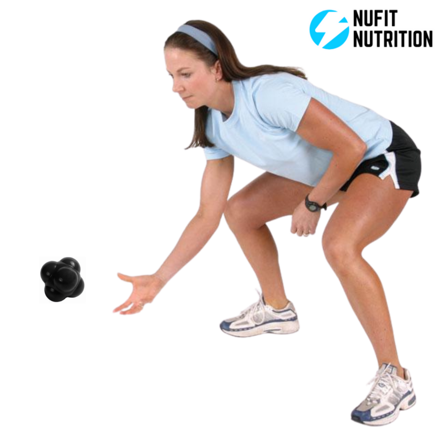 NuFit Sports Reaction Speed and Agility Training Ball - Baseball, Soccer, Volleyball, Basketball, and Tennis Reflex Trainer Equipment One Size